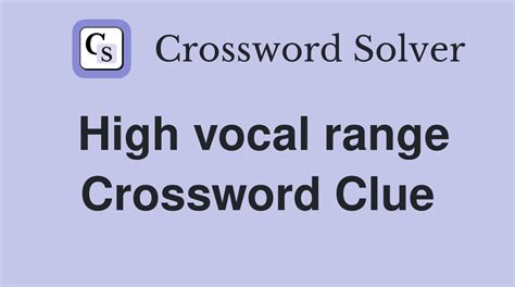 High Range Crossword Clue