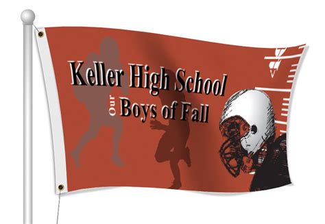 high school banners and flags