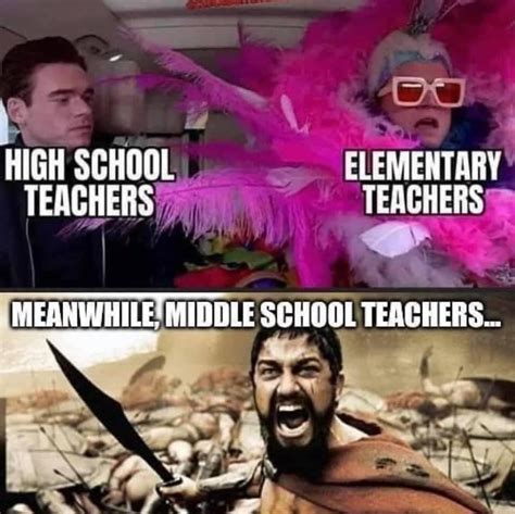 high school elementary teacher meme