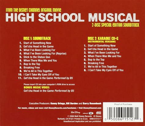 high school musical song list in order