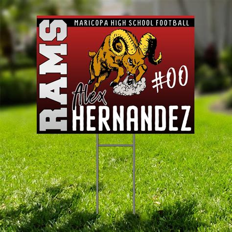 high school sports yard signs