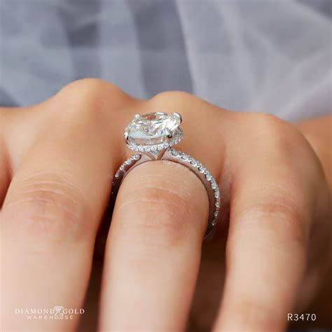 high set diamond engagement rings