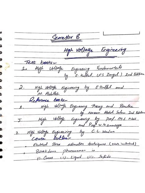 Cool High Voltage Engineering Notes Update