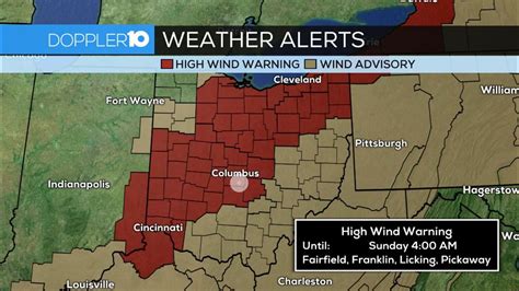 high wind warning ohio