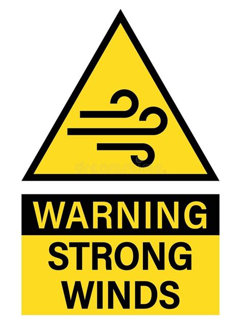 high wind warning sign