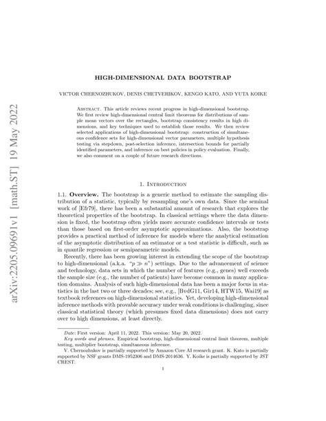 High-Dimensional Data Bootstrap
