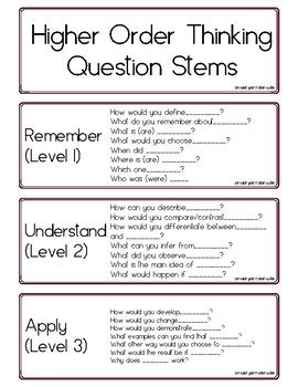 higher order thinking questions examples science