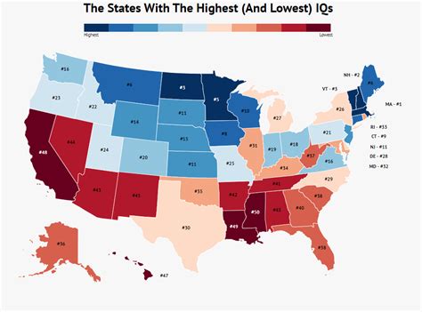 highest average iq by state in america