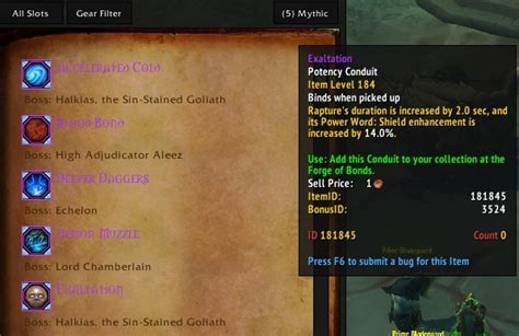 Highest Conduit Level Wow