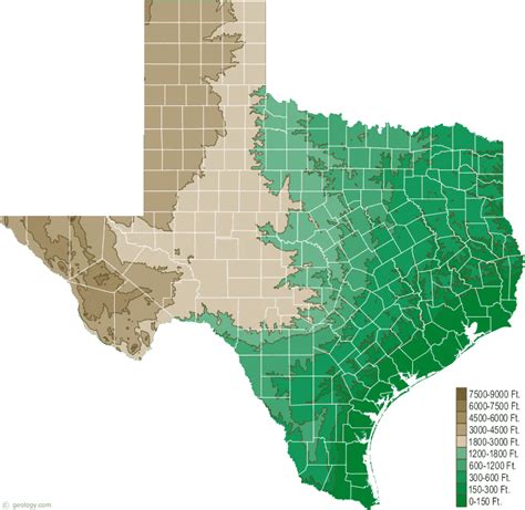 Highest Points In Texas Map