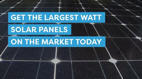 highest wattage solar panels australia