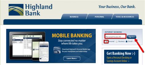 highland bank log in