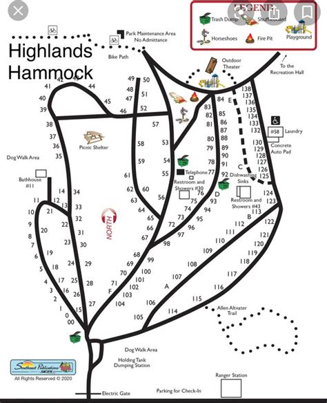 highlands hammock state park camping map