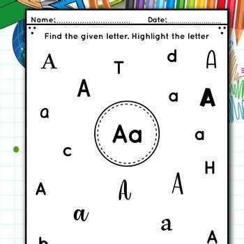 Highlight A Letter Printable