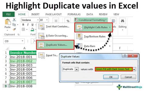 Highlight Duplicates Numbers