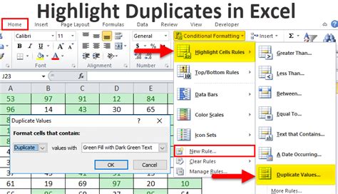 Highlight Duplicates Rows In Excel