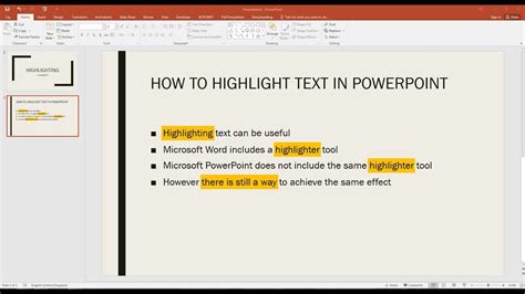Highlight In Powerpoint Shortcut
