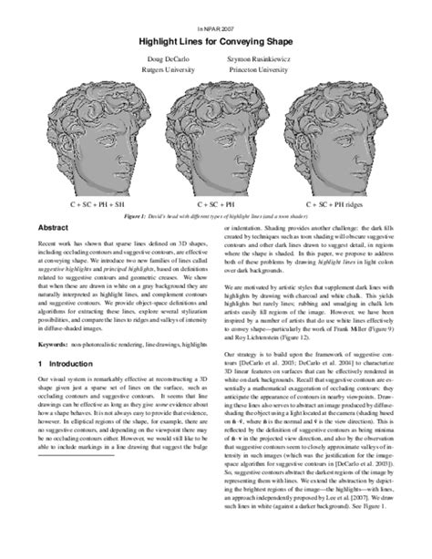 Unveiling the Art of Shape Communication: Highlighting Lines for Clearer Design