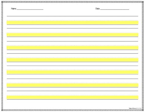 Highlighted Lined Paper Printable