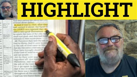 Highlights Definition Verb