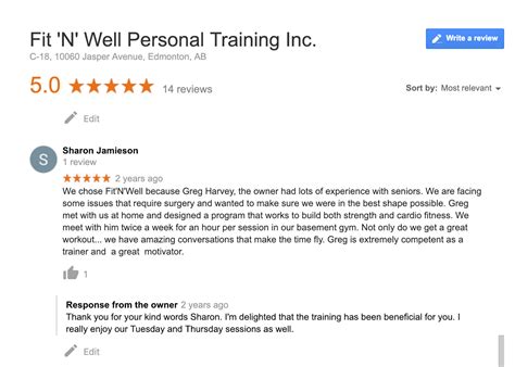 highly rated personal trainer reviews