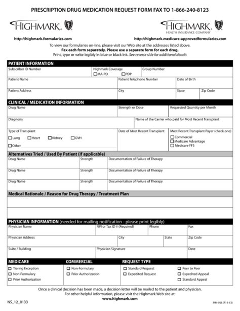 Highmark Enrollment Form Fill Out and Sign Printable PDF Template