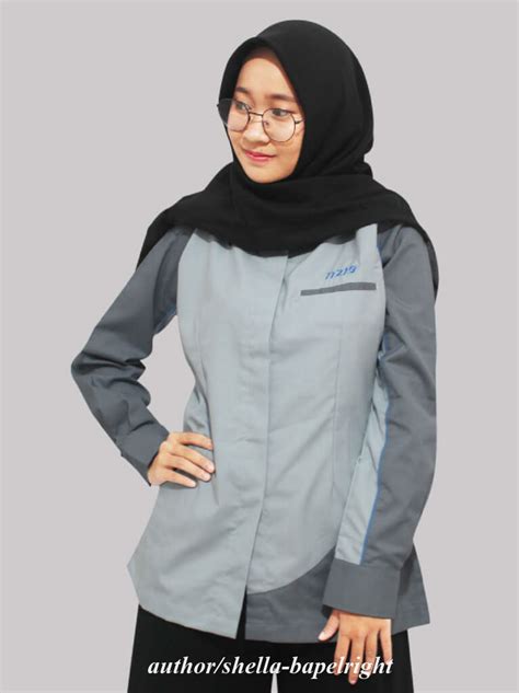 Dress Batik Atasan Wanita Seragam Kantor Kerja Outfit Hijab Top Terbaru