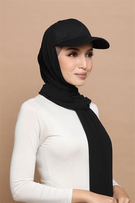 hijab with cap attached