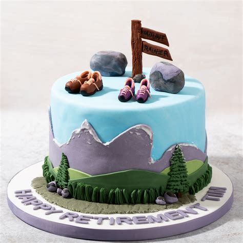 Walking / hiking cake made for a birthday. My first model people and