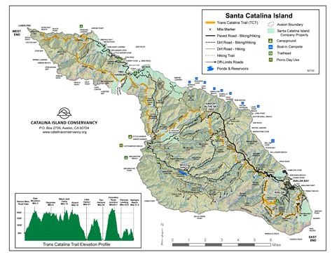 hiking catalina island trail map and photos