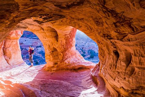 Sedona, AZ's Soldiers Pass Caves Hiking Trail leads to a multistory cave