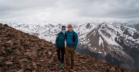 Hikers at the Summit at Mount Elbert, Colorado image Free stock photo