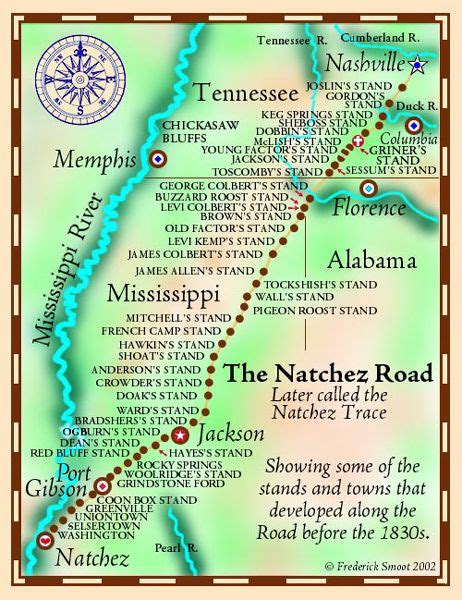 hiking sections of the natchez trace