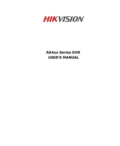 Hikvision User Manual