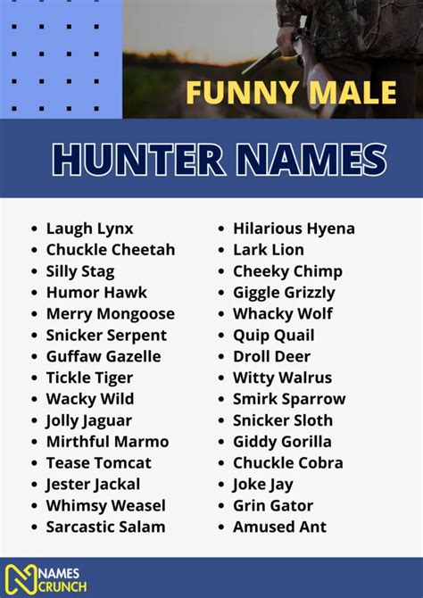 hilarious hunter names
