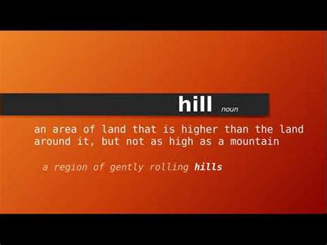 hill meaning in english