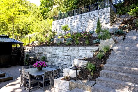 Hillside Backyard Retaining Wall