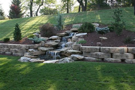 Hillside Backyard Water Feature
