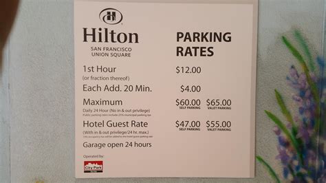 hilton san francisco union square parking fee