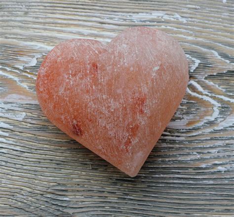 himalayan pink salt heart shape massage stone