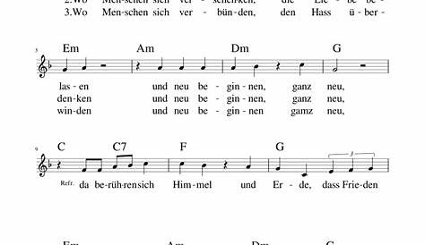 Da beruehren sich Himmel und Erde sheet music for Piano download free