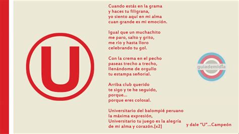 himno de universitario de deportes letra