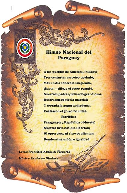 himno nacional paraguayo letra para imprimir