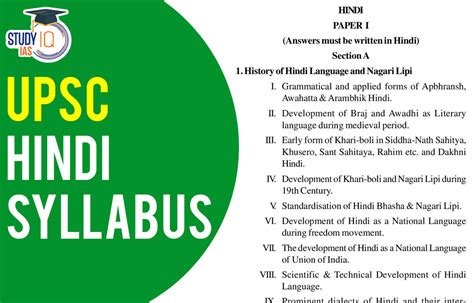 hindi sahitya upsc optional syllabus