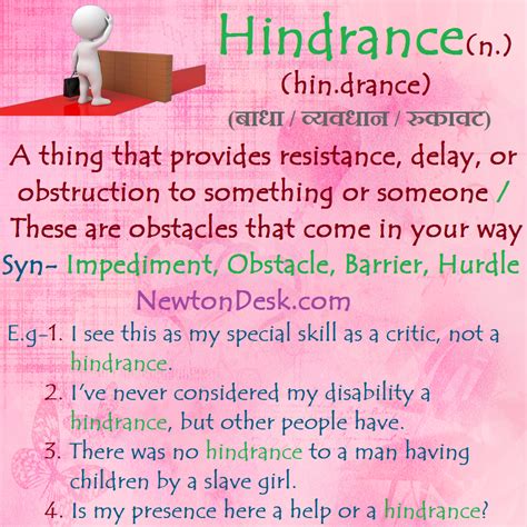 hindrance meaning in english