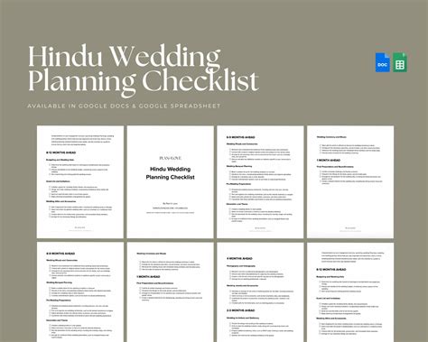 hindu wedding planning checklist