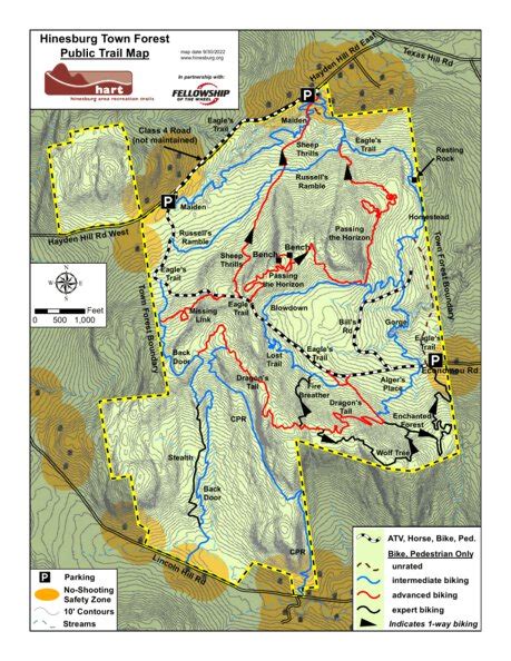Hinesburg Town Forest Map