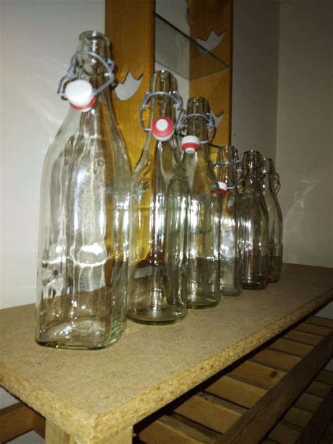 Hinge Top Glass Bottles