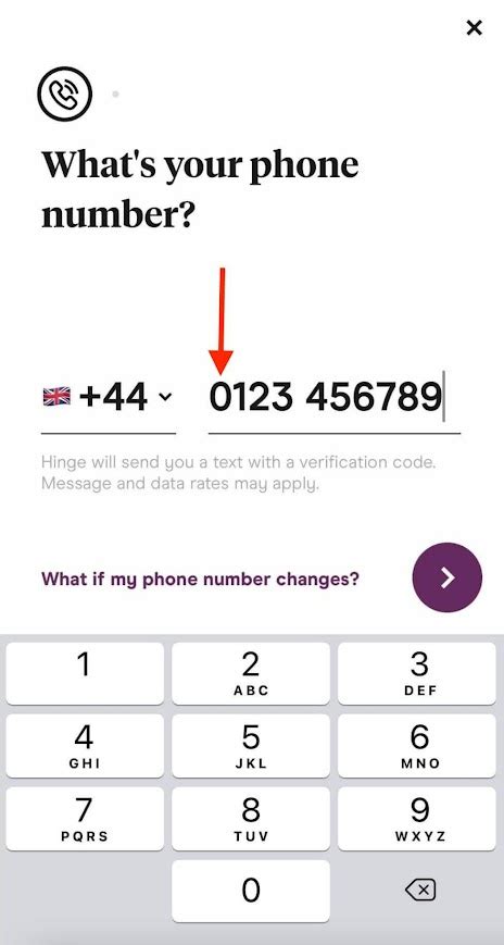 hinge verification code phone number