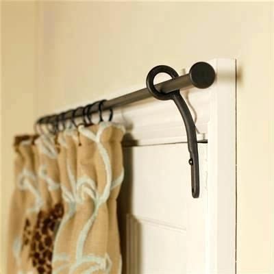 hinged front door curtain pole